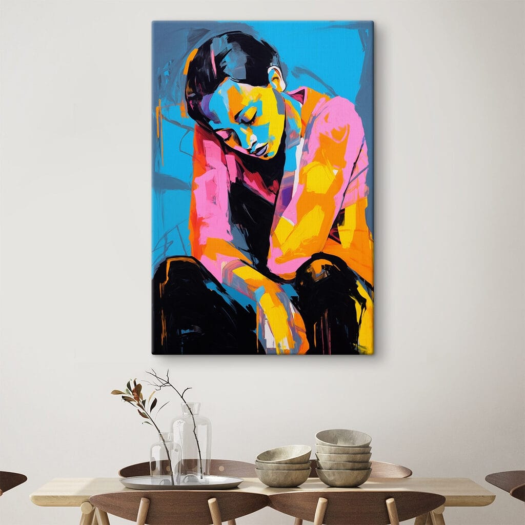 Figure assise en aplats — intérieur 2
