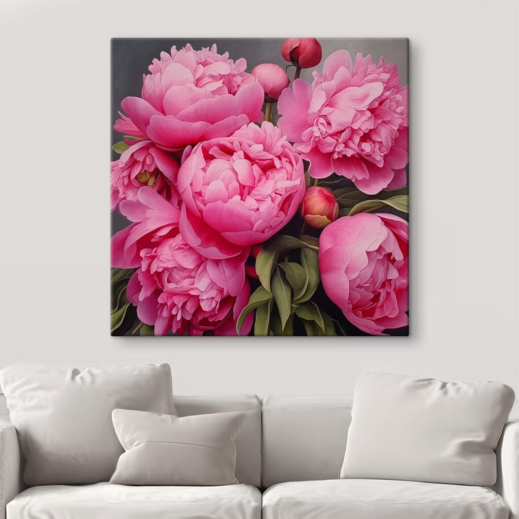 Pivoines rose profond — intérieur 1
