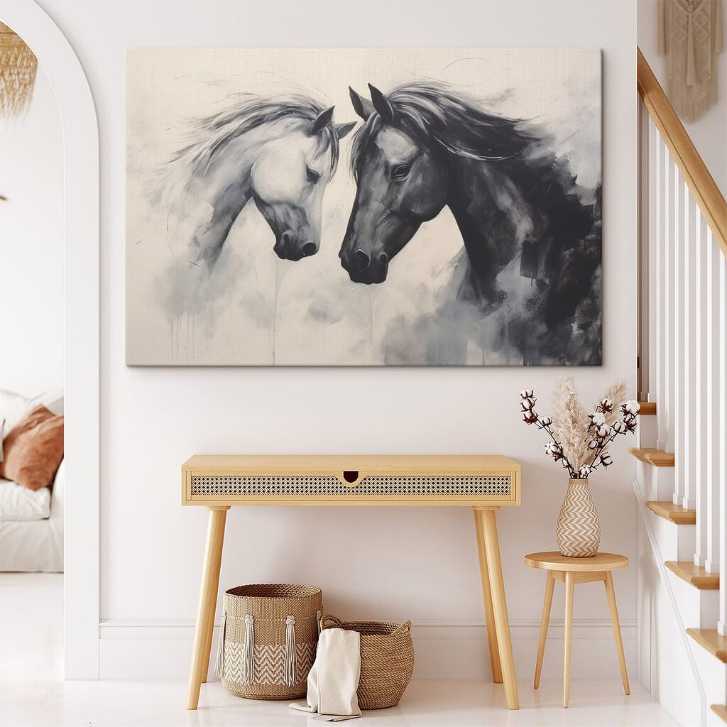 Chevaux dans la brume — intérieur 1