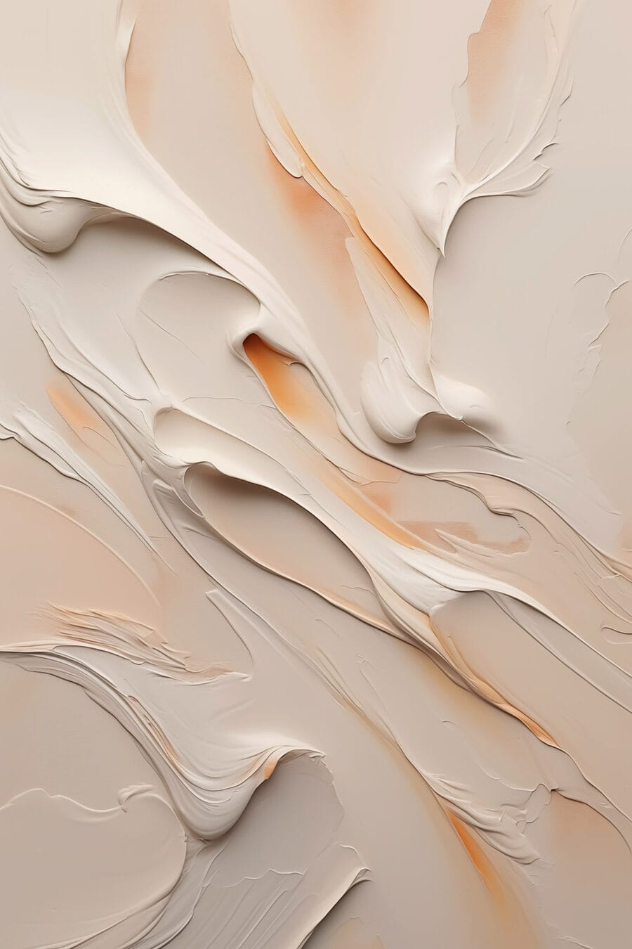 Bandes pêche sur crème — motif complet