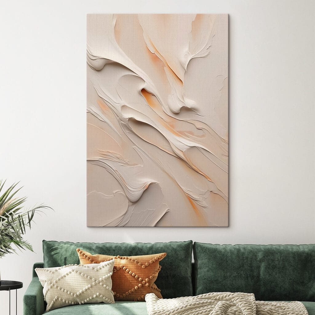 Bandes pêche sur crème — intérieur 1