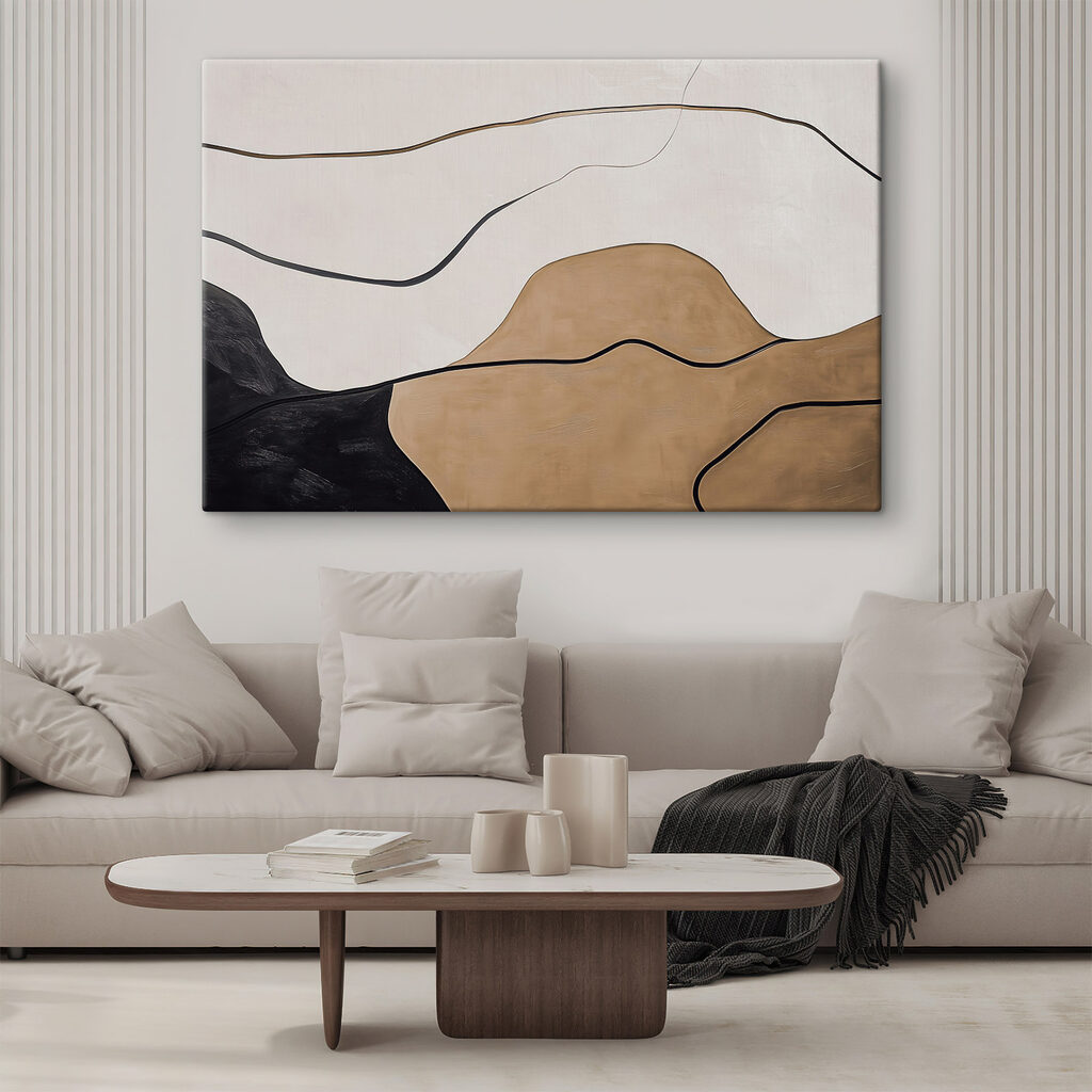 Lignes noires, tons sable — intérieur 2