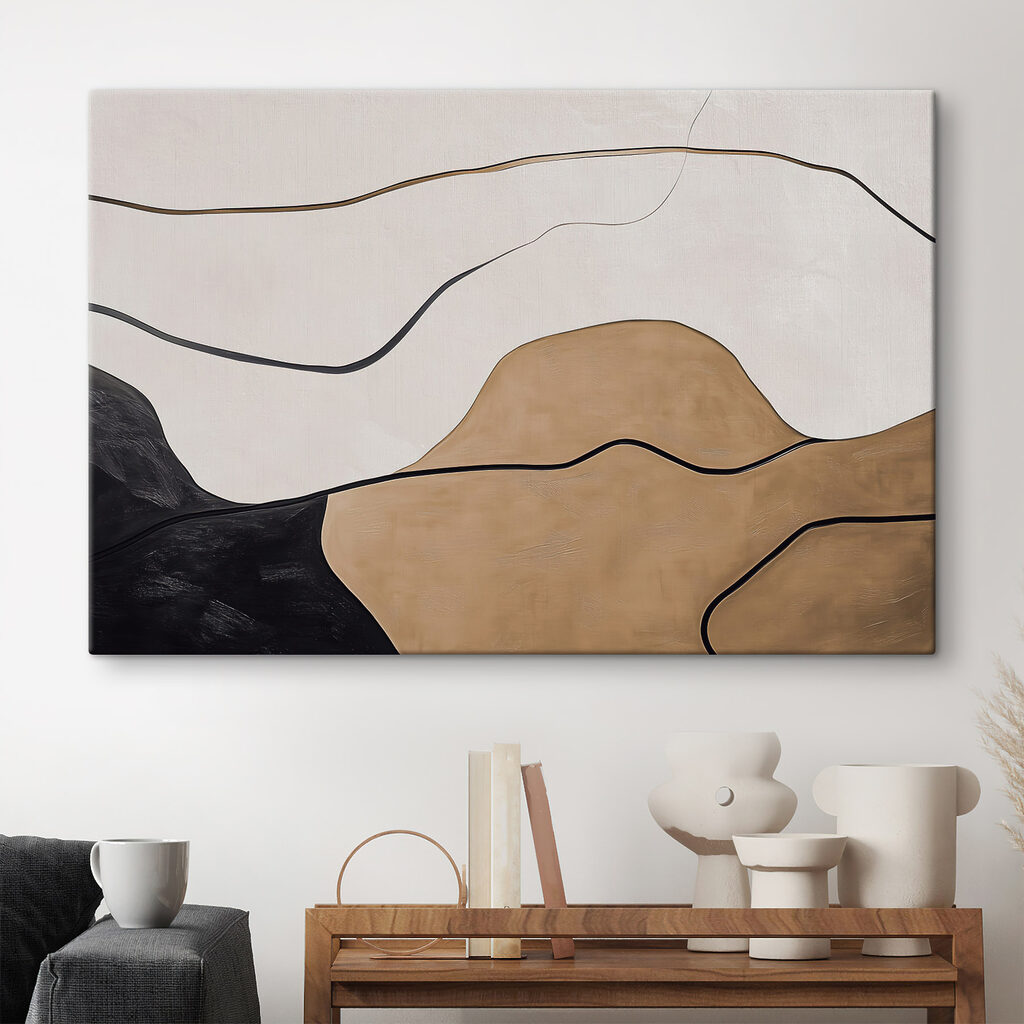 Lignes noires, tons sable — intérieur 3