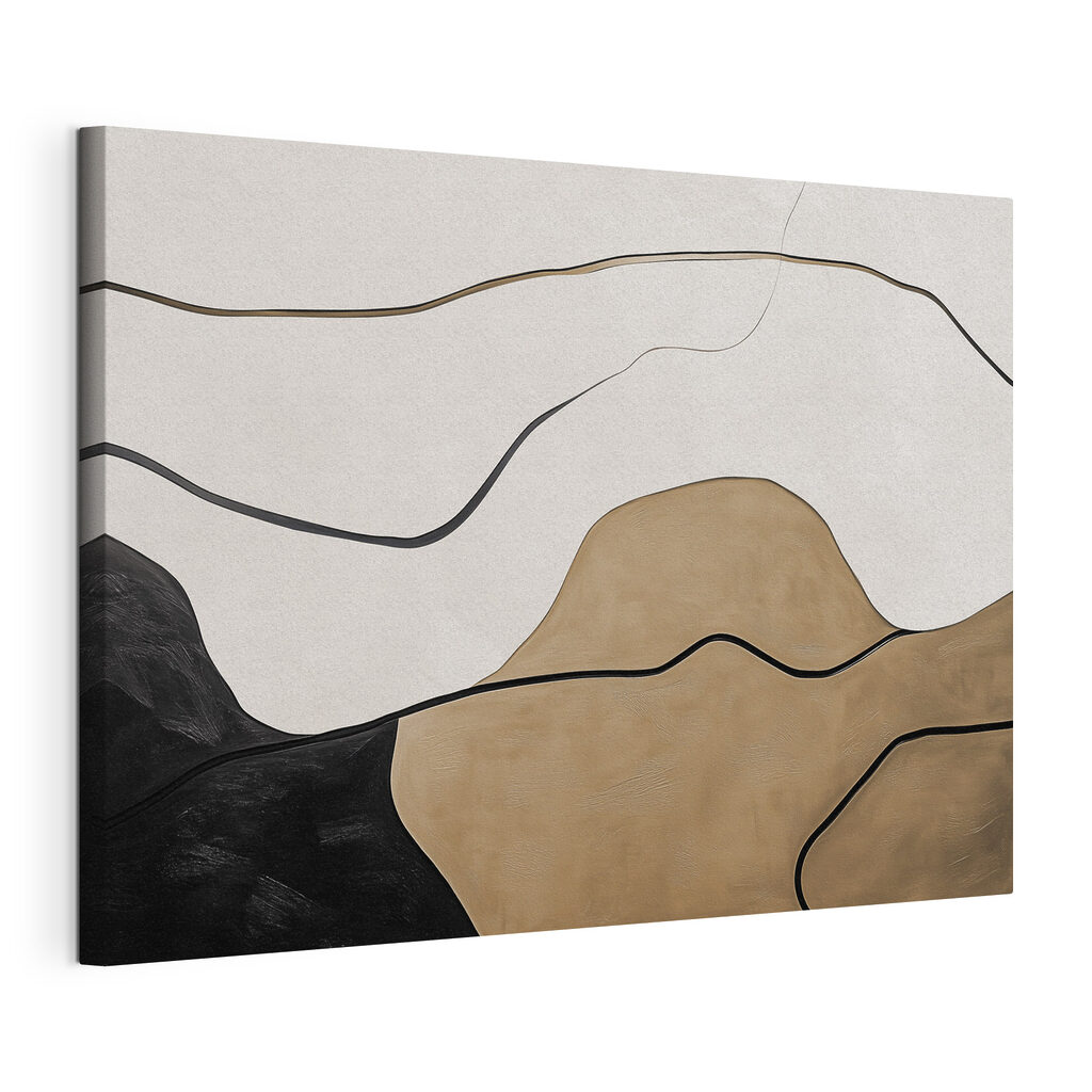 Lignes noires, tons sable — vue du produit