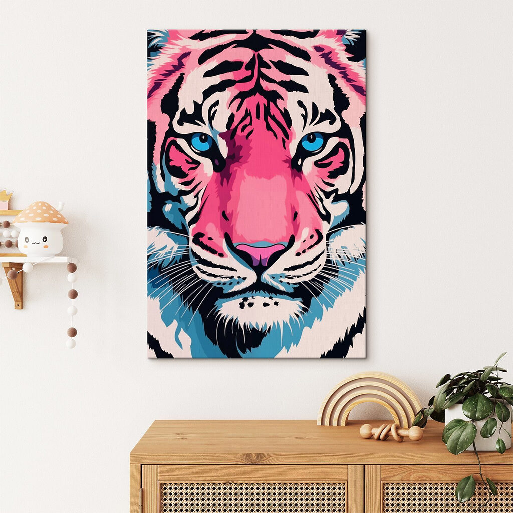 Tigre rose et bleu — intérieur 2