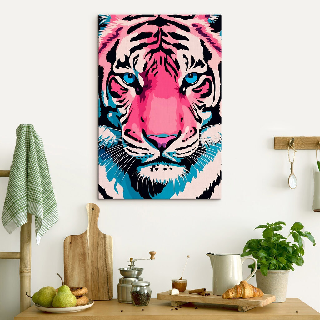 Tigre rose et bleu — intérieur 1