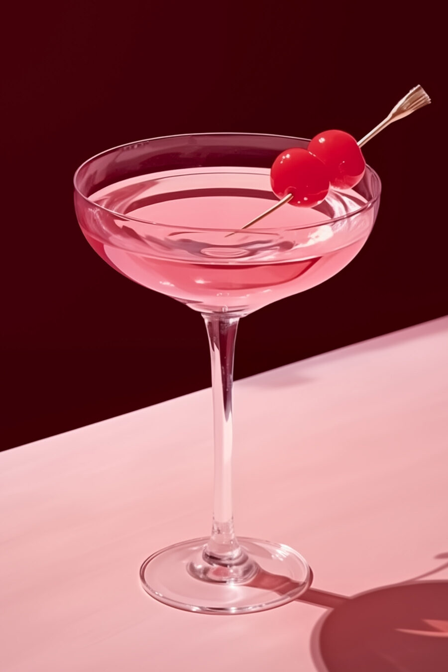 Cocktail rose et cerise — motif complet