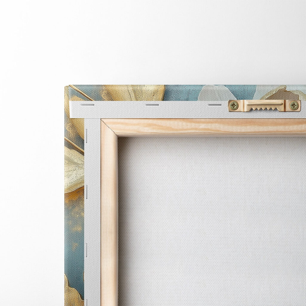Fleur crème sur turquoise — dos