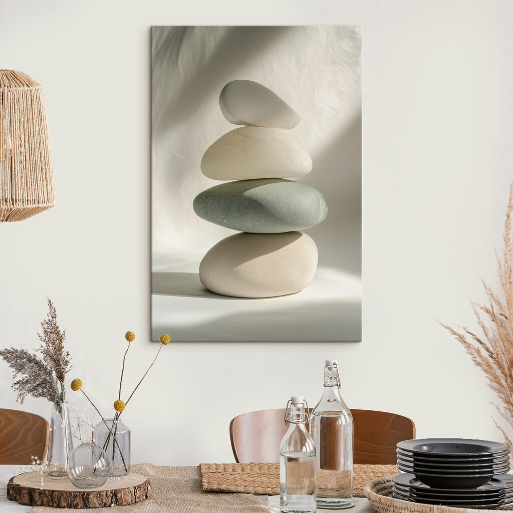 Quatre galets en équilibre — intérieur 1