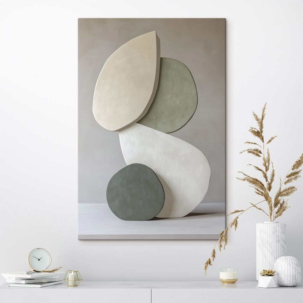Pierres rondes dans un intérieur