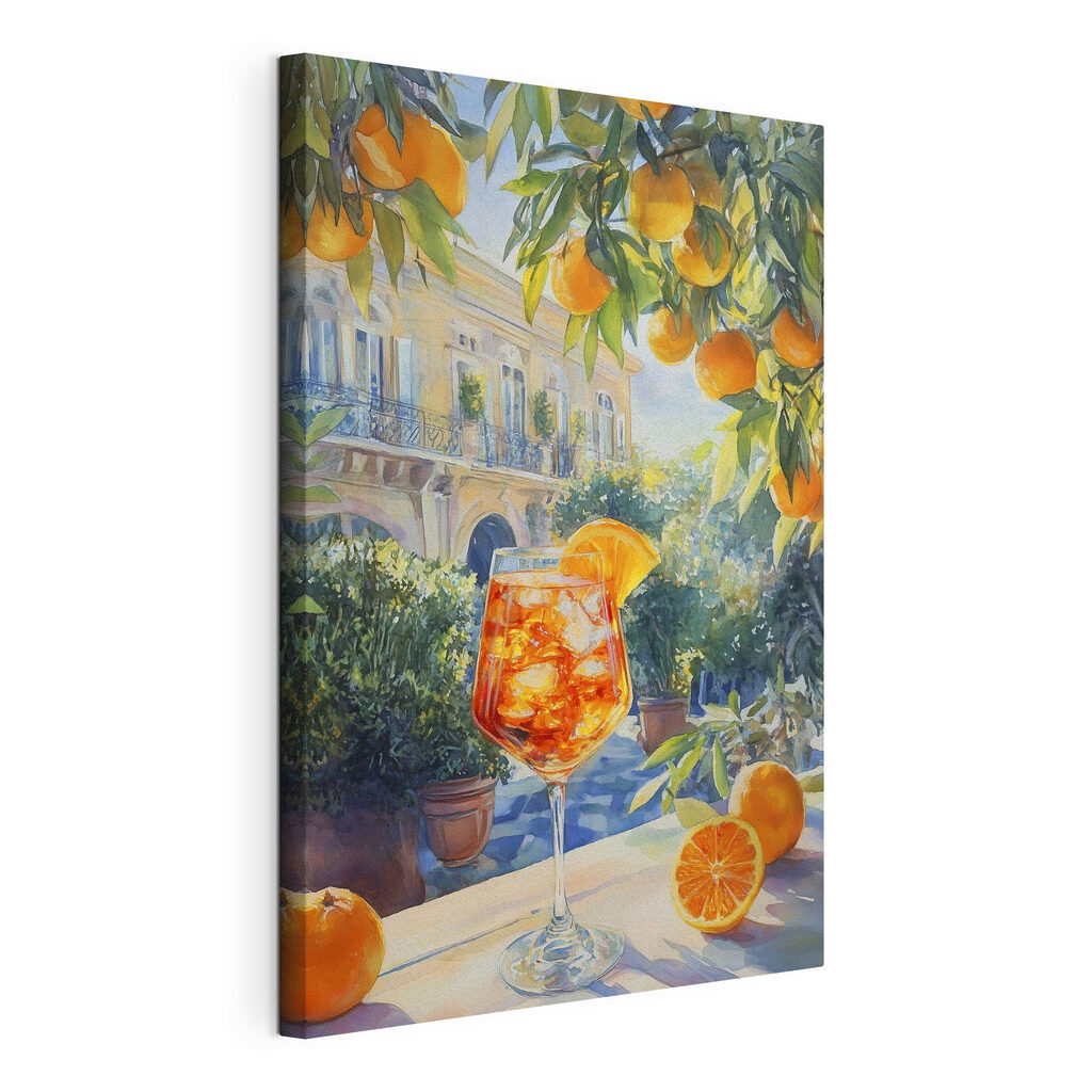 Oranges et façades colorées — vue du produit