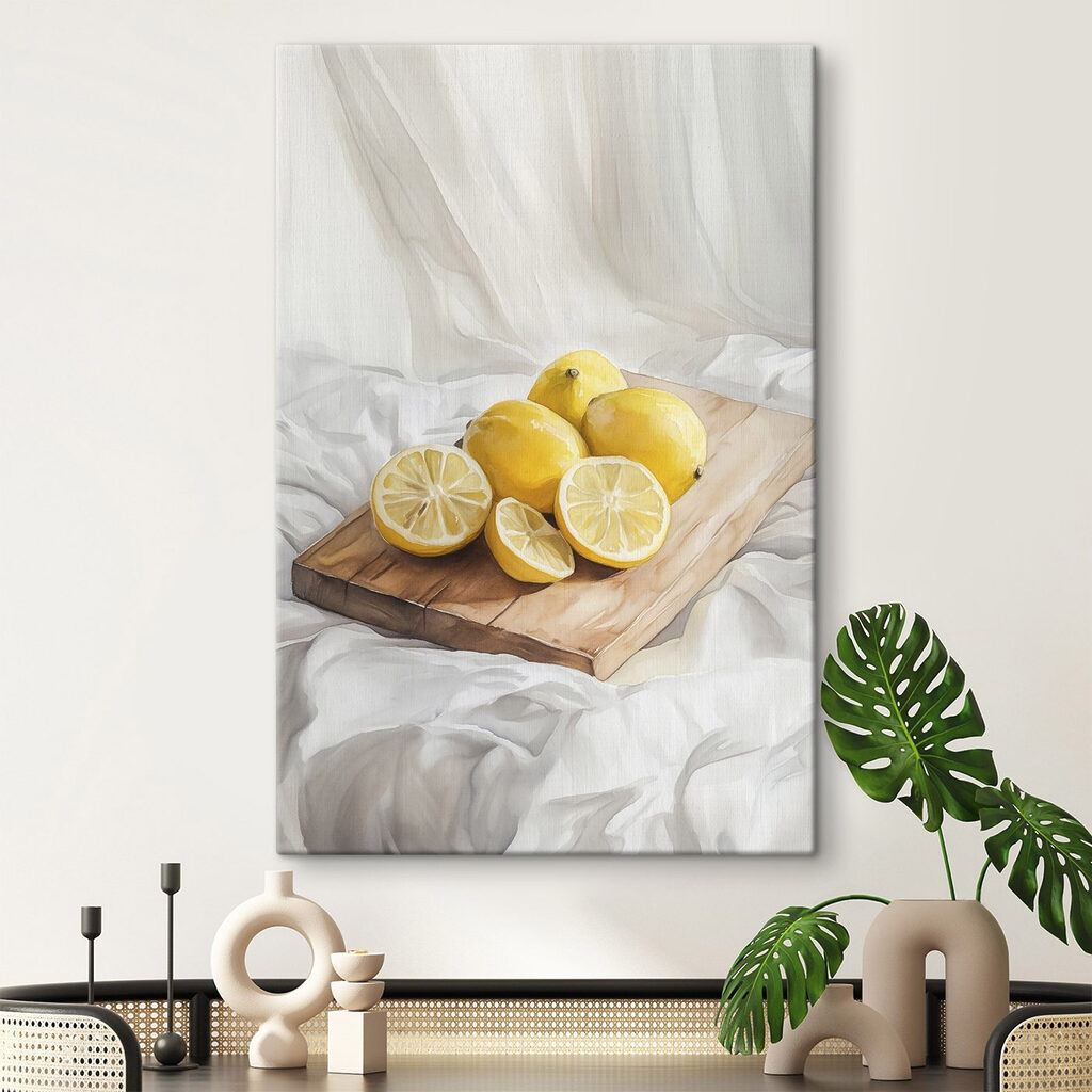 Citrons sur linge blanc — intérieur 2