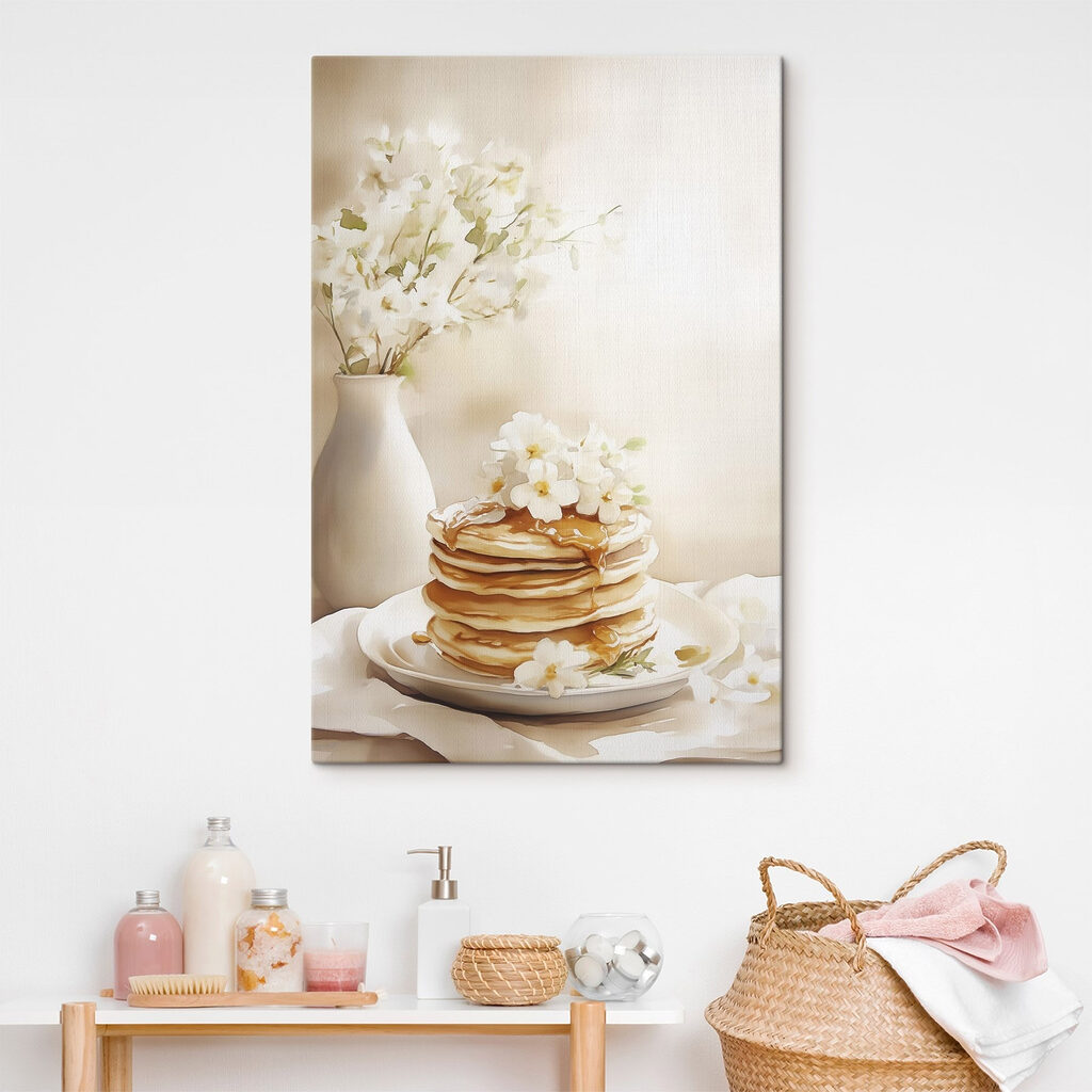 Pancakes et vase fleuri — intérieur 1