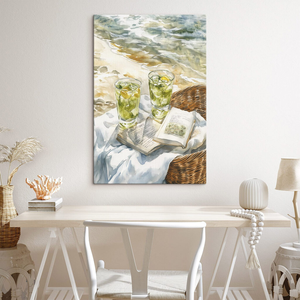 Limonades et livre ouvert — intérieur 1