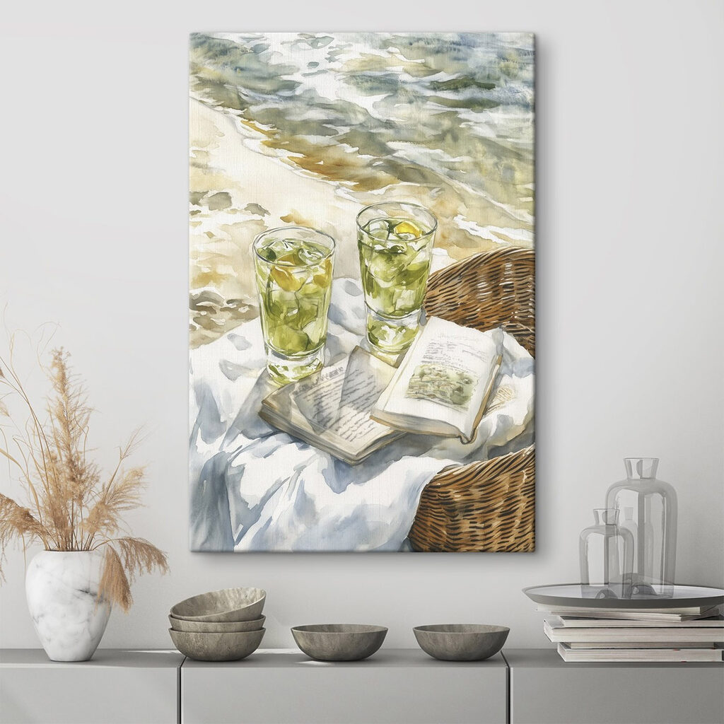 Limonades et livre ouvert — intérieur 2