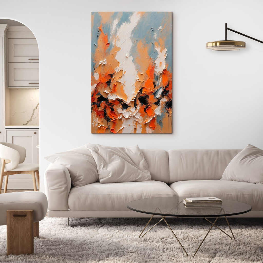 Touches orange sur gris-bleu — intérieur 2