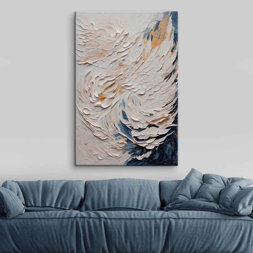 Coulée blanche et bleue — intérieur 3