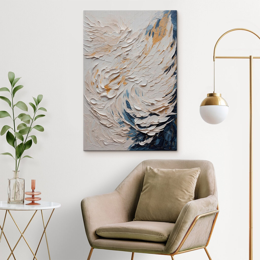 Coulée blanche et bleue — intérieur 1