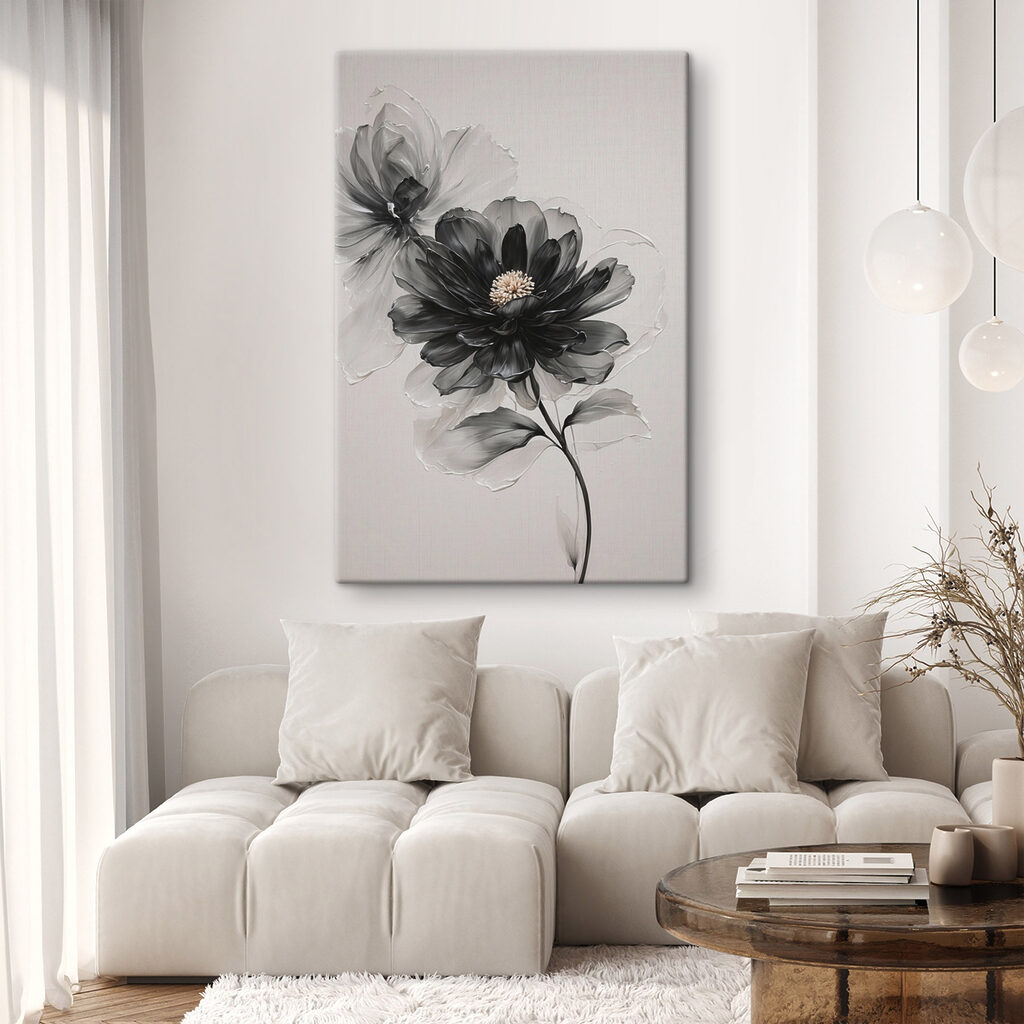 Fleur noire, gris fumée — intérieur 2