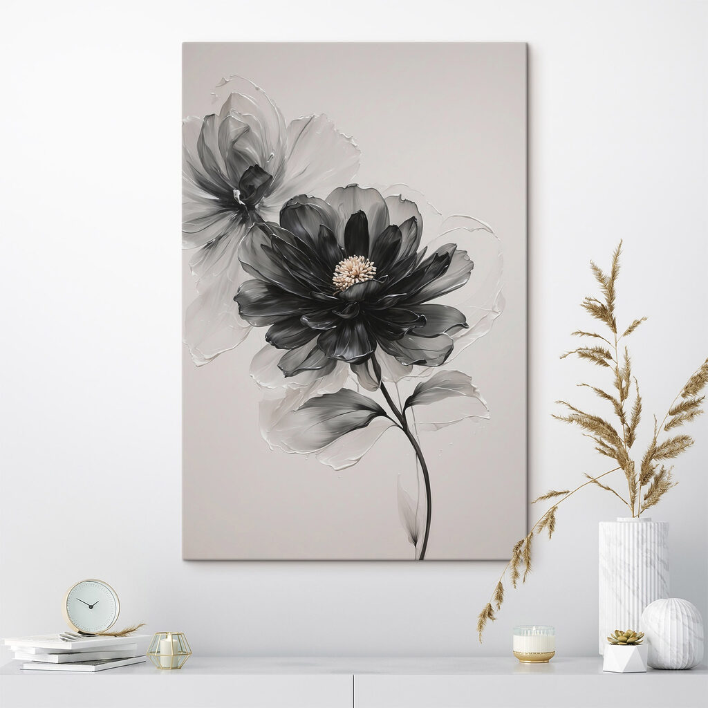 Fleur noire, gris fumée — intérieur 1