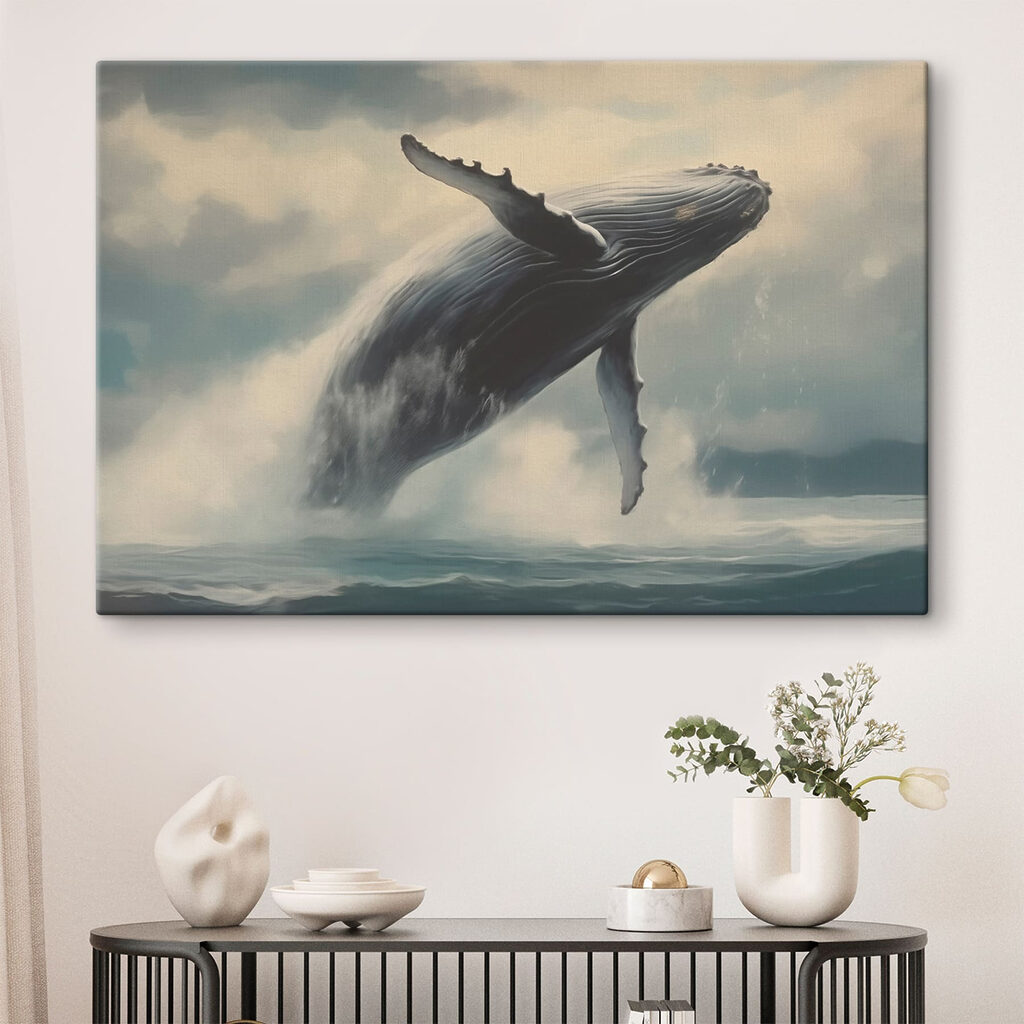 Baleine jaillissant des flots — intérieur 1