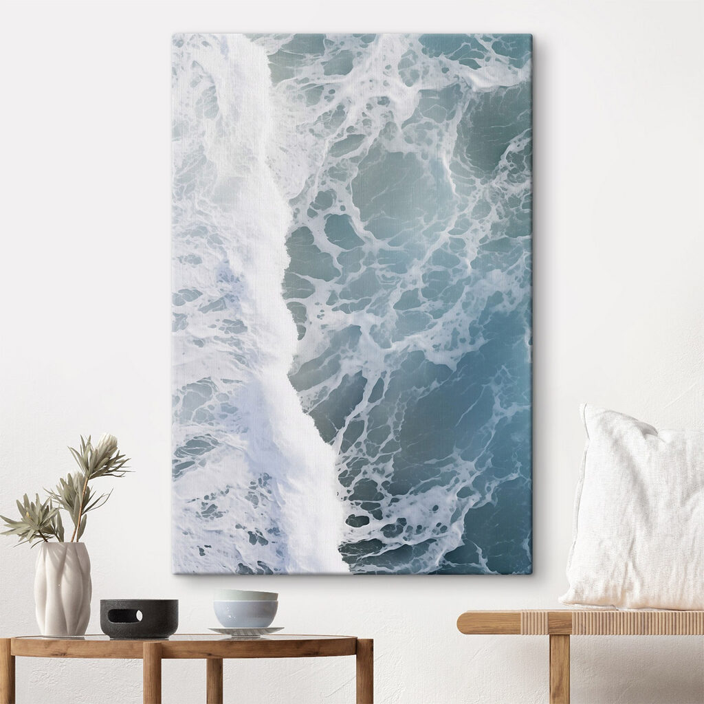 Ressac bleu et écume — intérieur 1