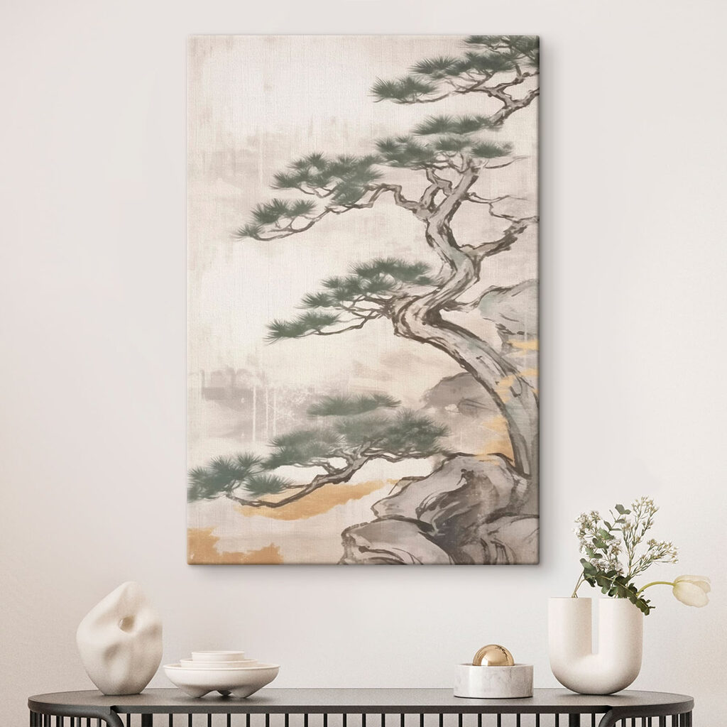 Pin tortueux sur rocher — intérieur 1