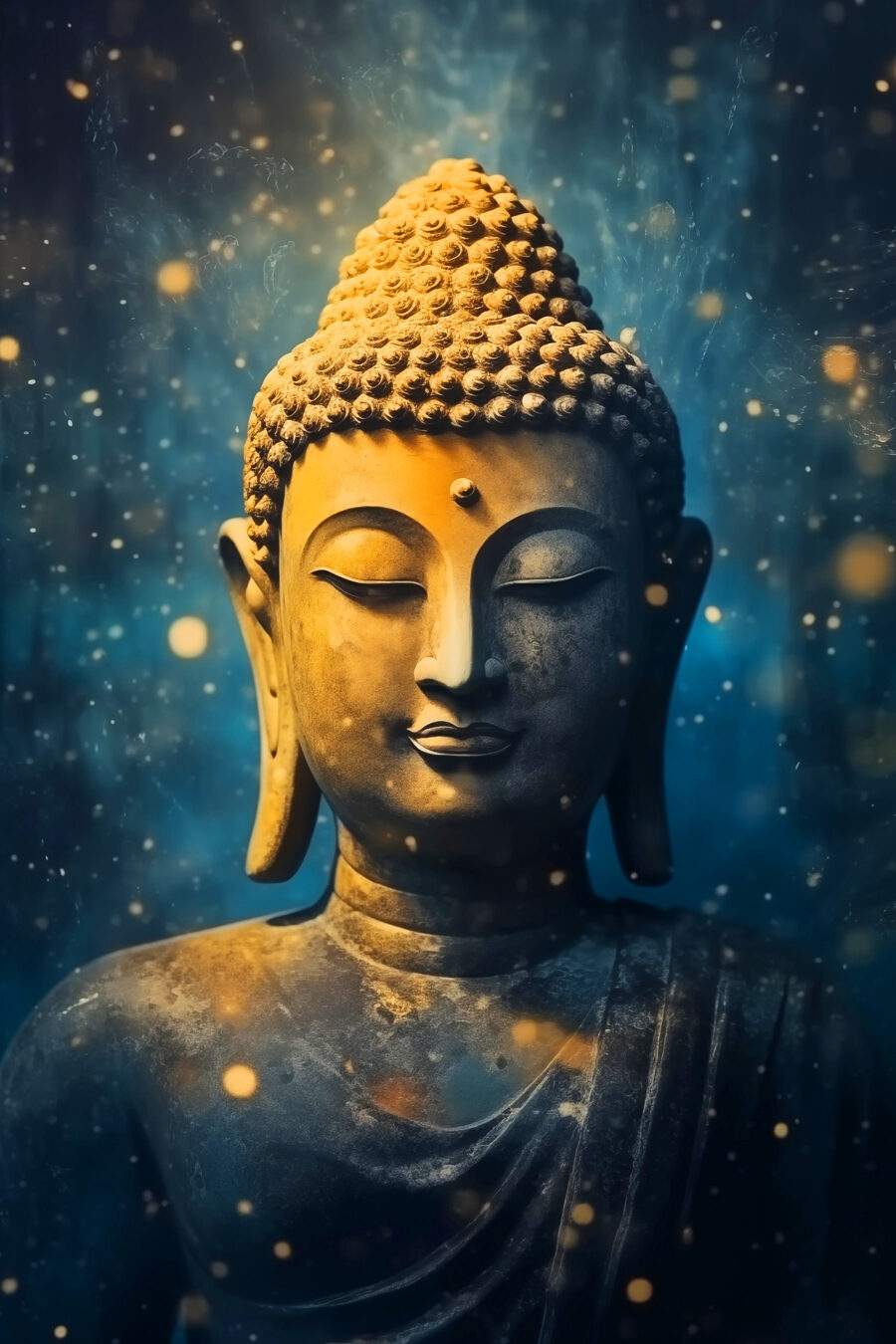 Bouddha sous les étoiles — motif complet