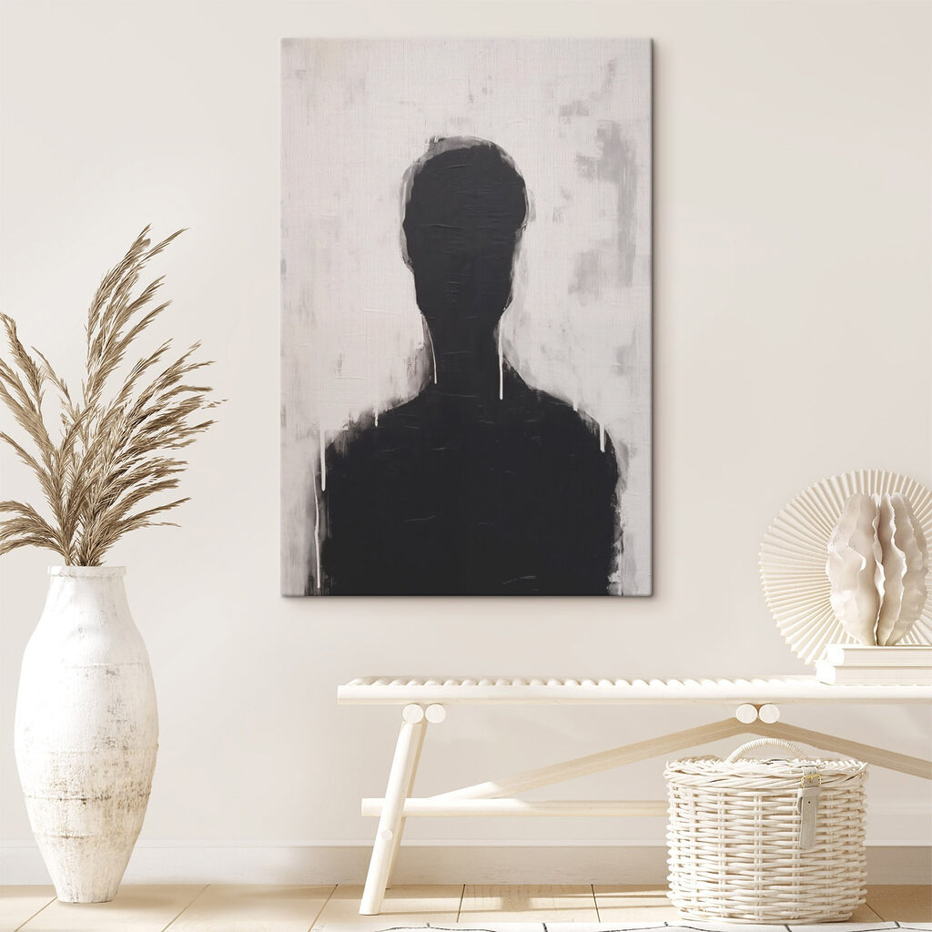 Silhouette sur gris pâle — intérieur 2