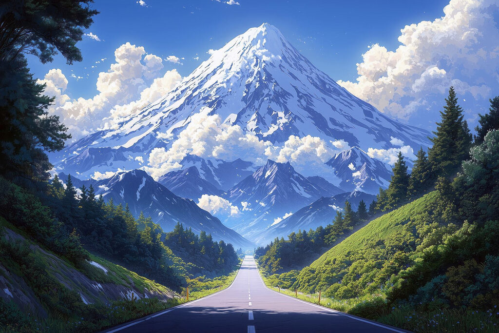 Route vers le sommet — motif complet