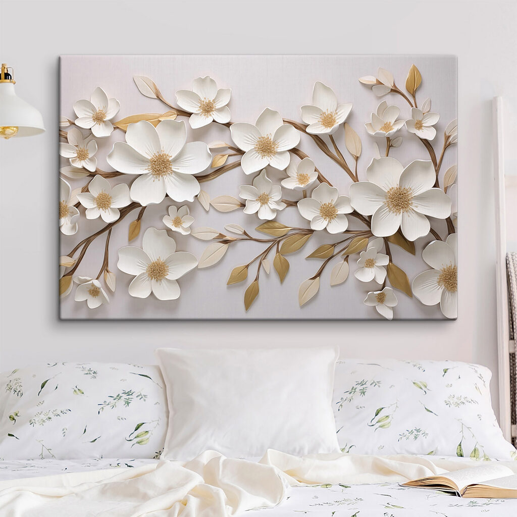 Fleurettes sur lignes d’or — intérieur 1