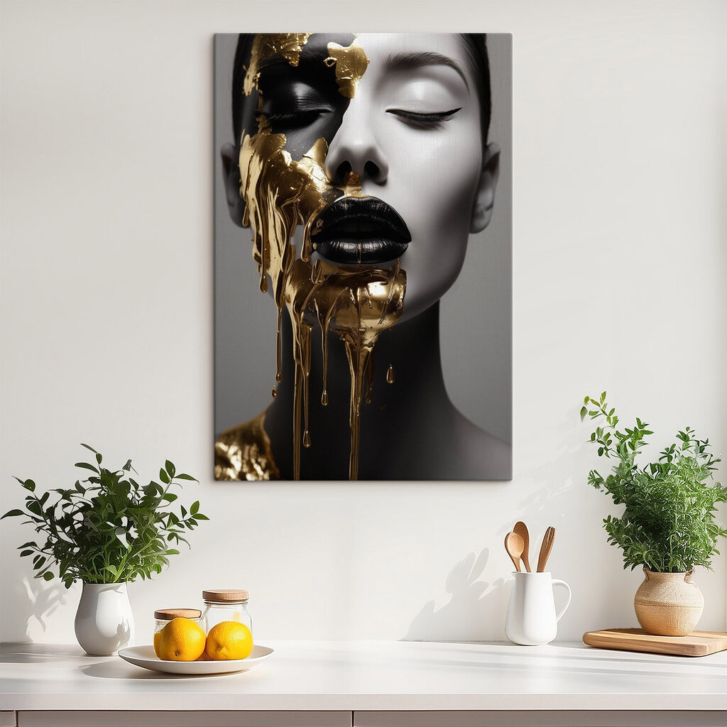 Visage strié d’or — intérieur 2