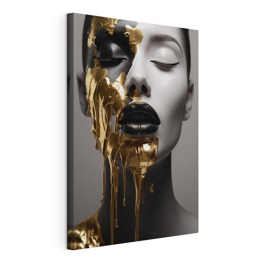 Visage strié d’or — vue du produit
