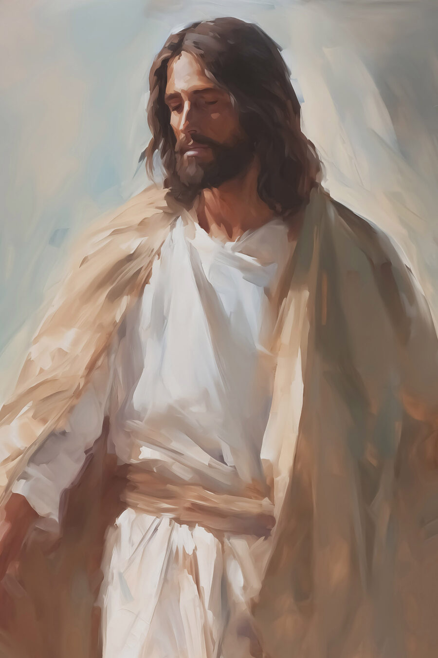Jésus en touches chaudes — motif complet