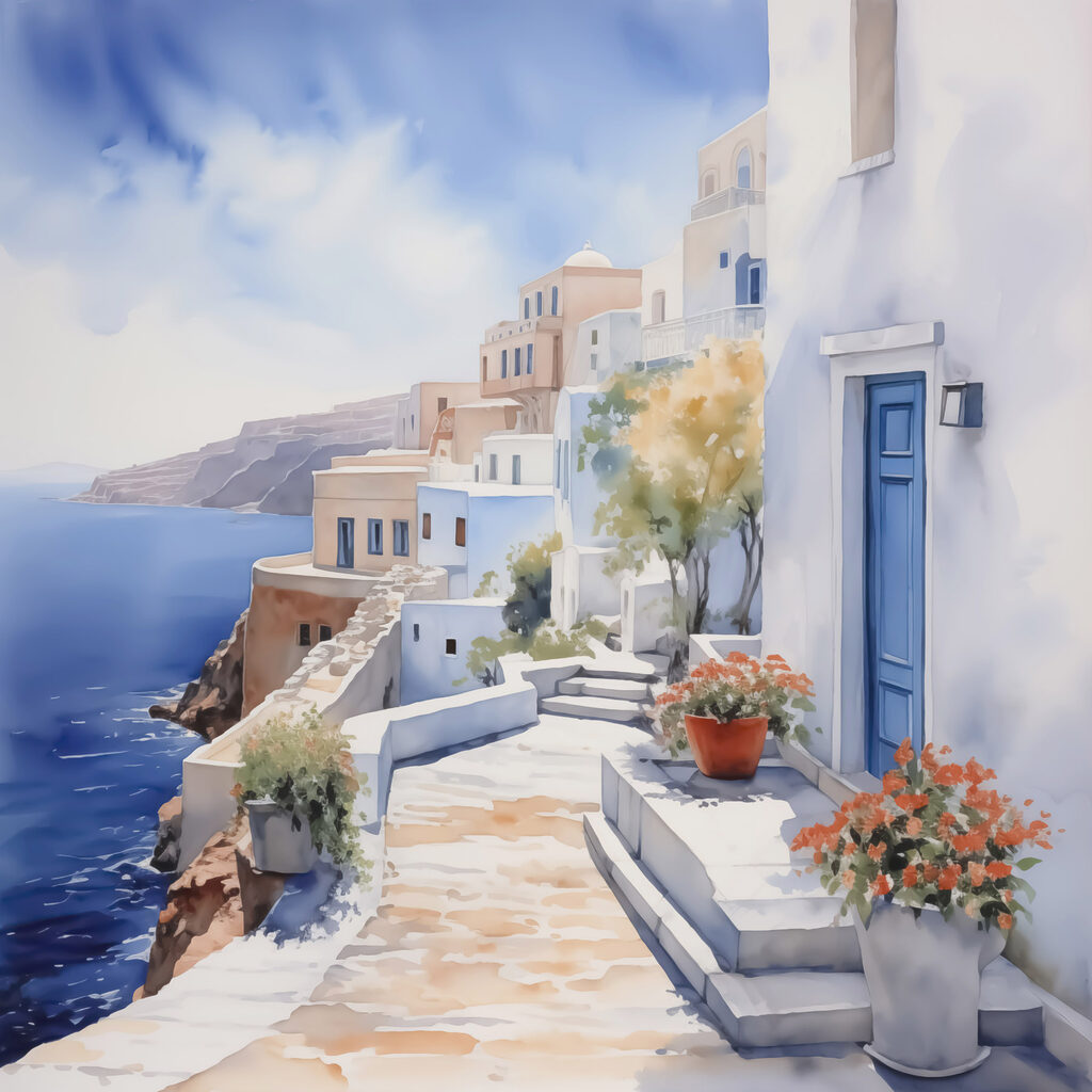 Portes bleues du littoral — motif complet
