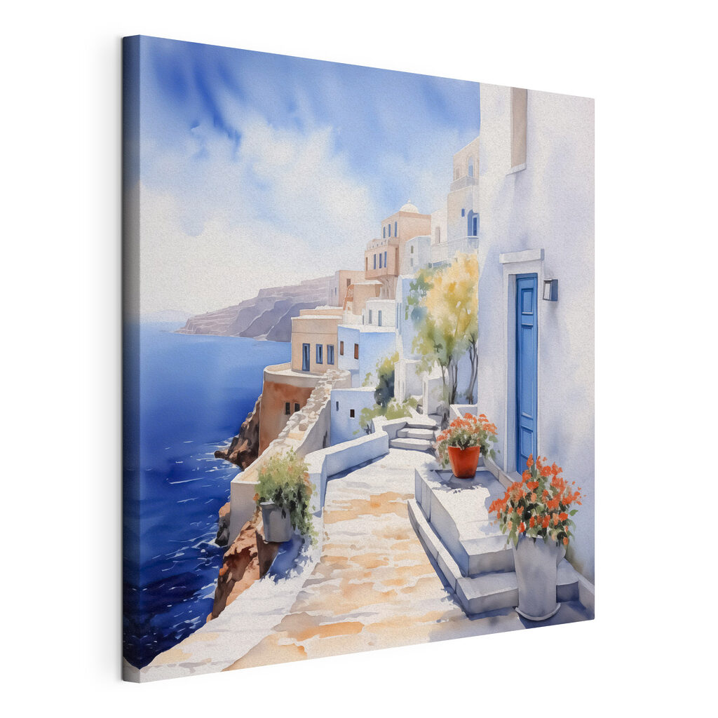 Portes bleues du littoral, toile tendue et bord enveloppé