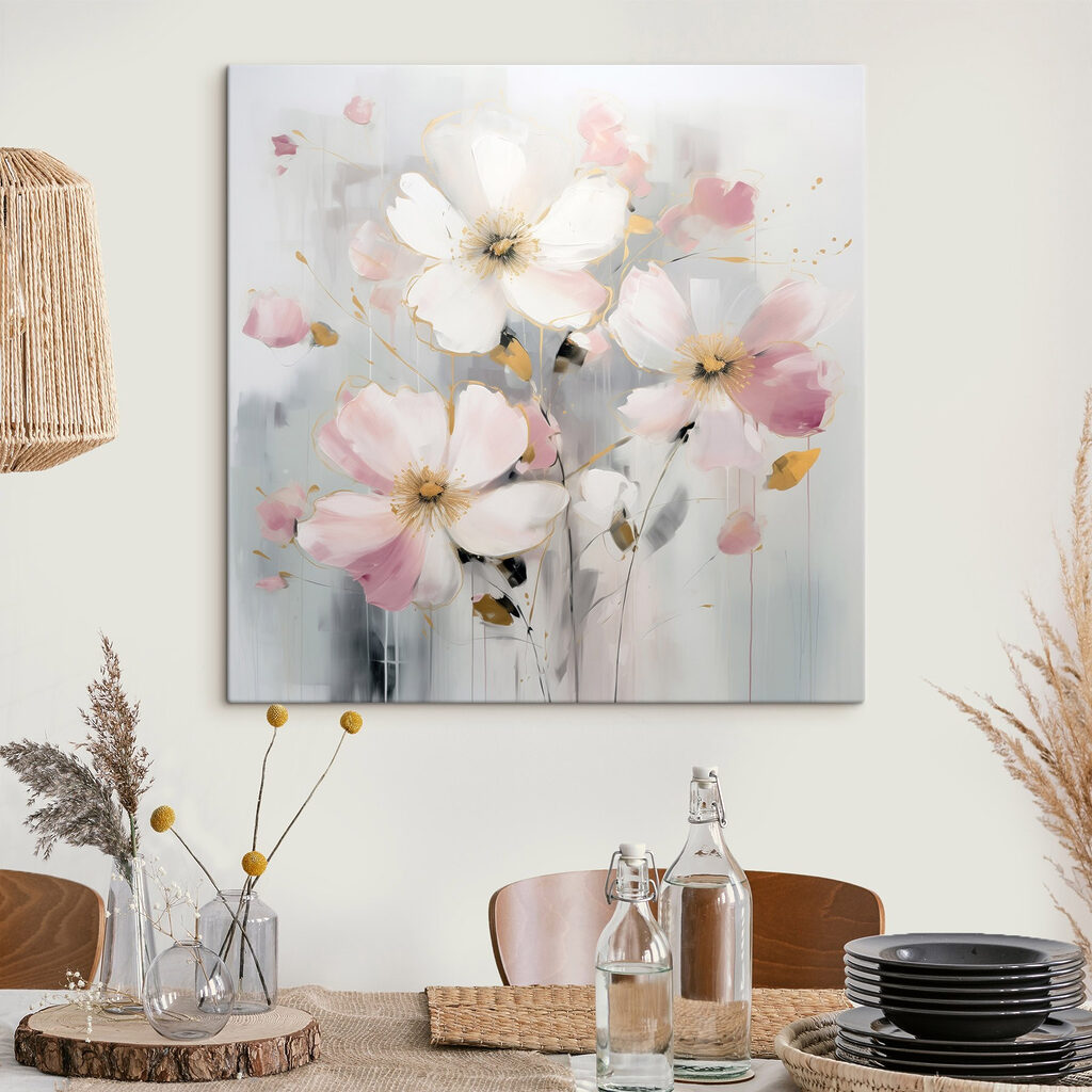Fleurs blanches et rosées — intérieur 3