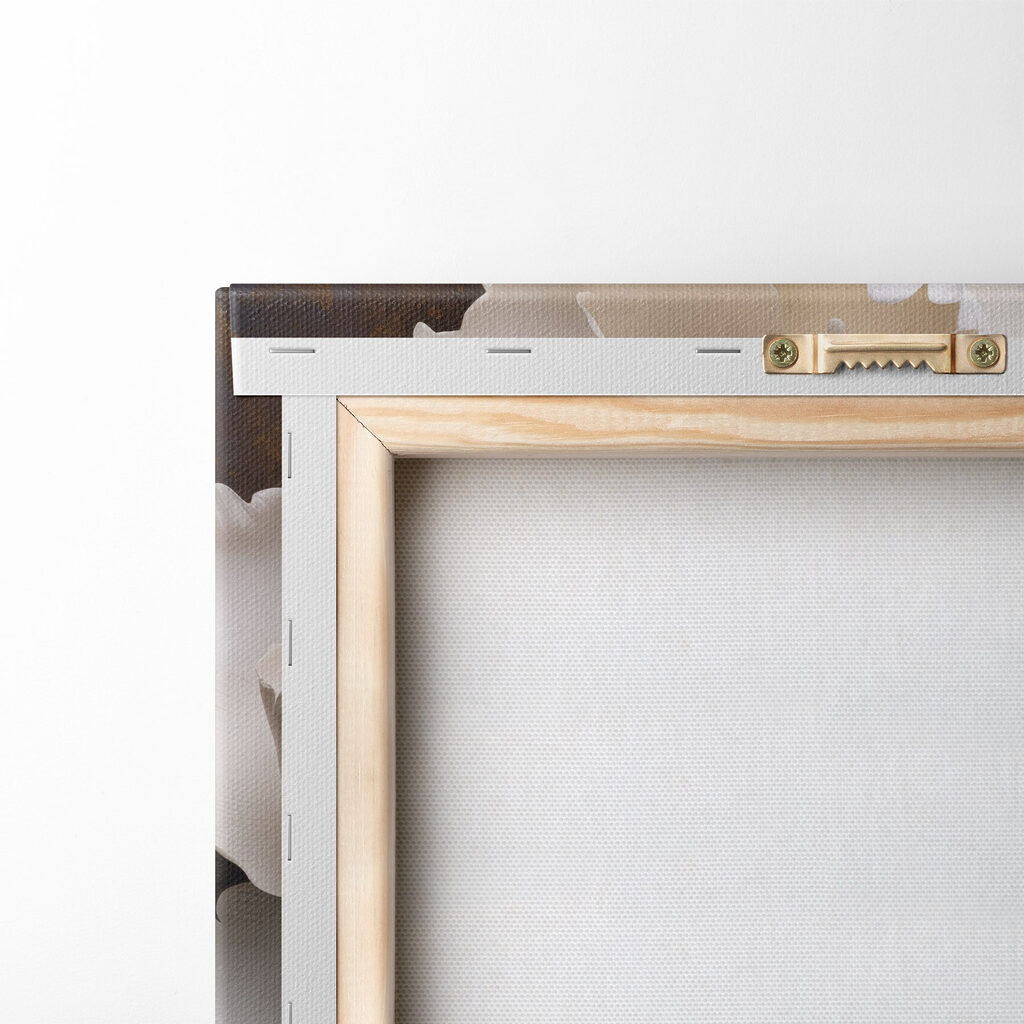 Fleurs crème sur anthracite — dos