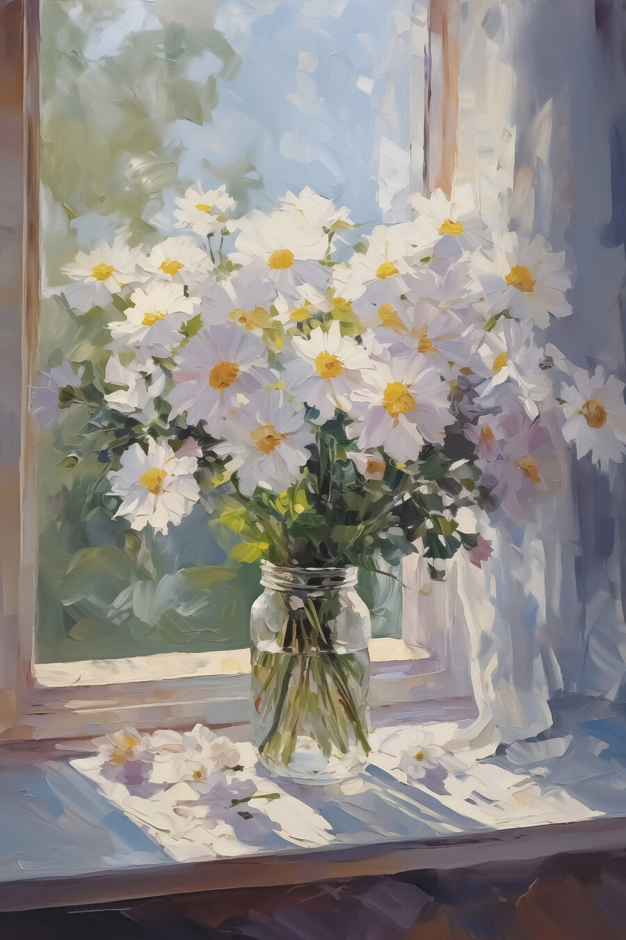 Petit bouquet de marguerites — motif complet