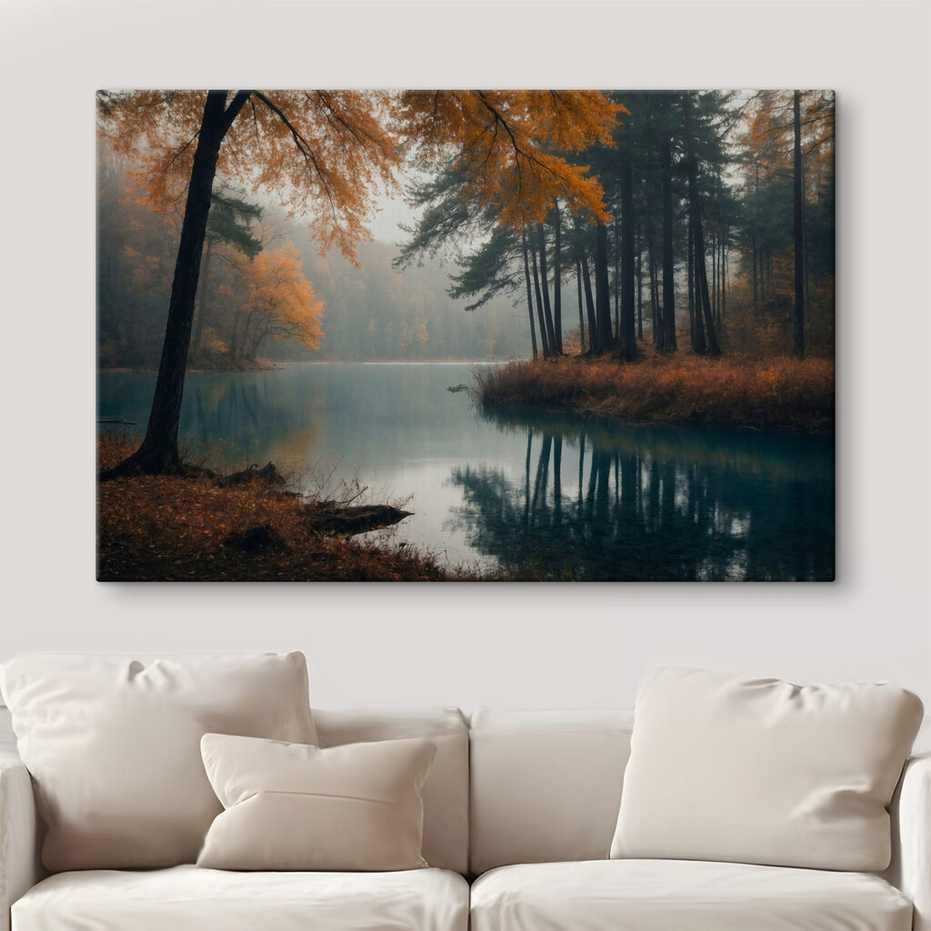 Automne au lac turquoise — intérieur 1