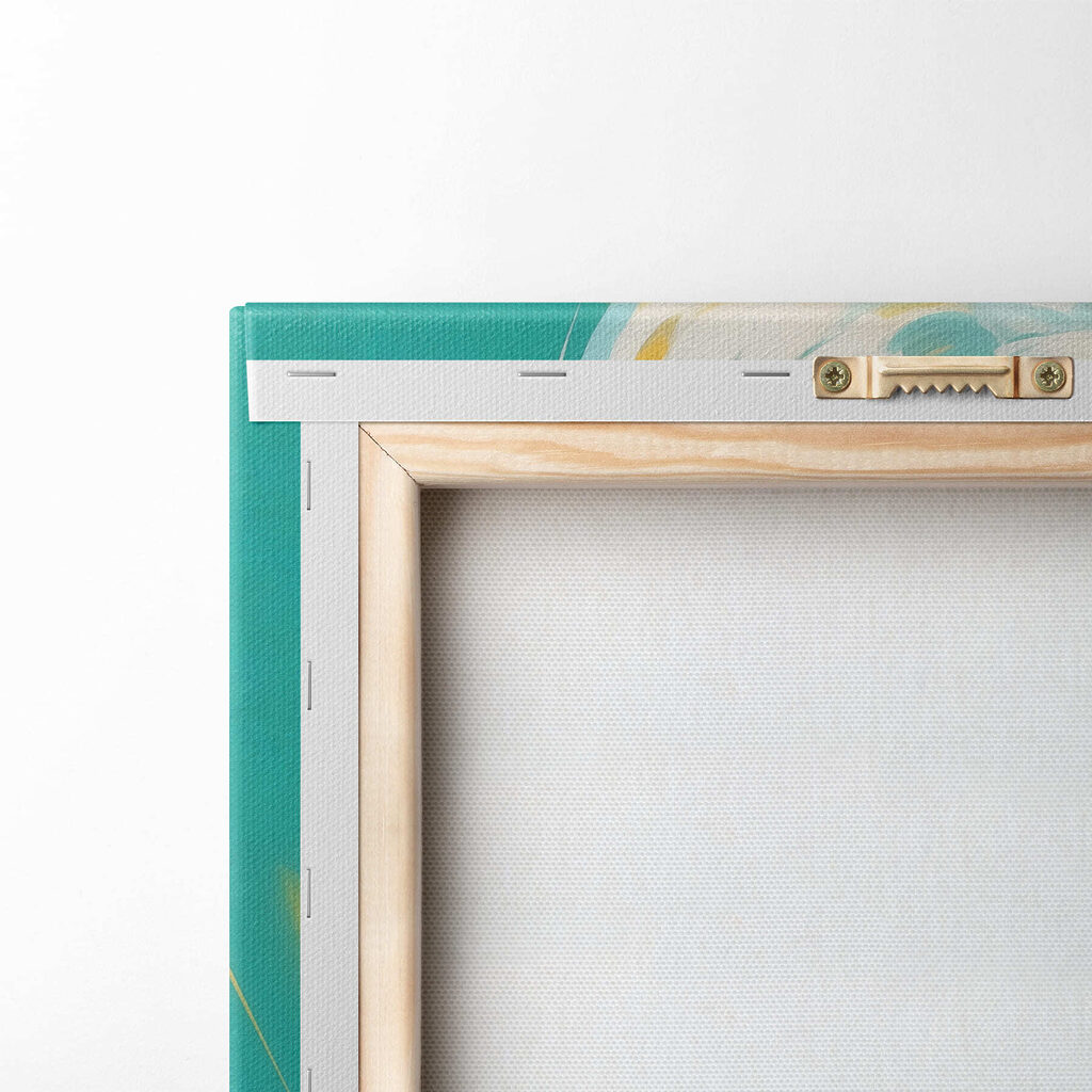 Lunettes noires sur turquoise — dos