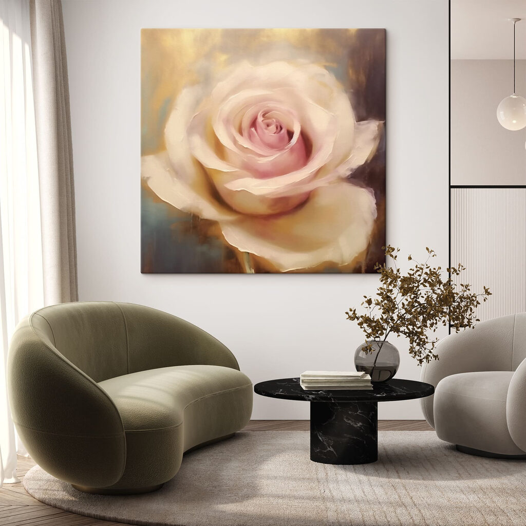 Rose crème, cœur rosé — intérieur 2