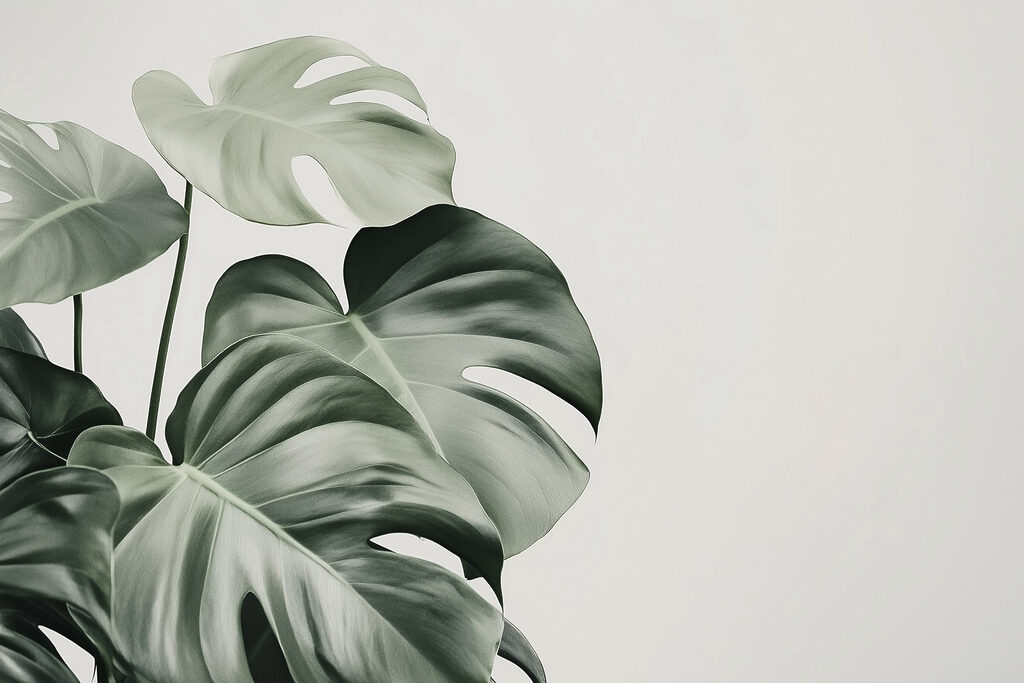 Monstera vert profond — motif complet