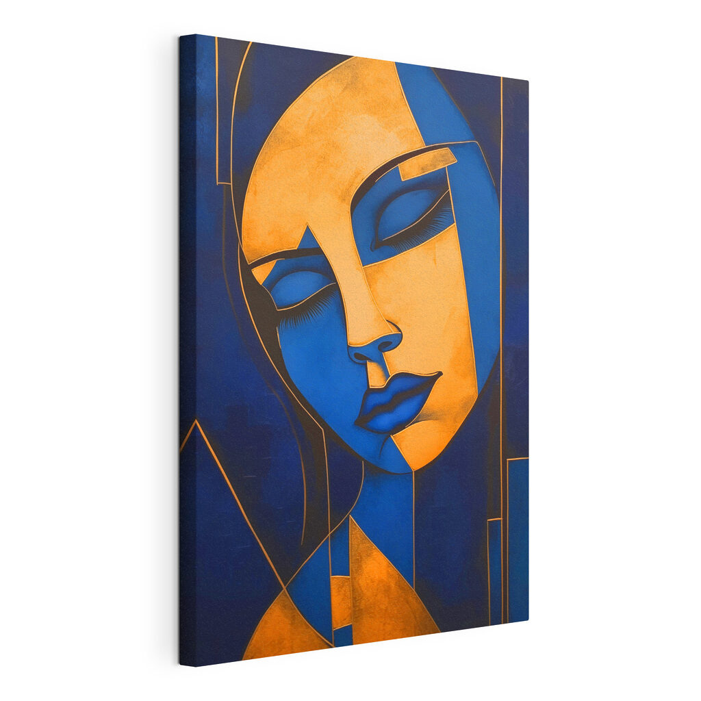 Masque bleu et or — vue du produit