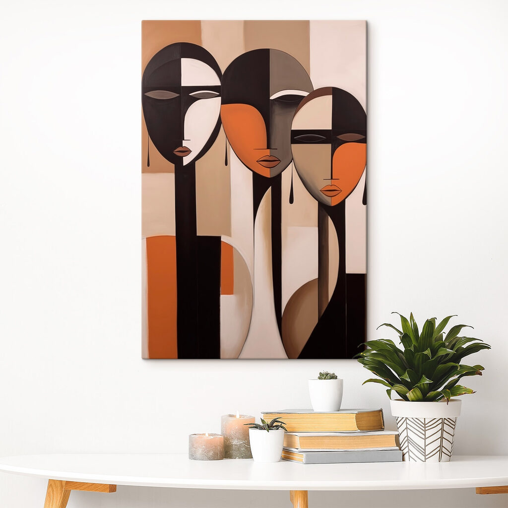Visages aux tons terre — intérieur 1