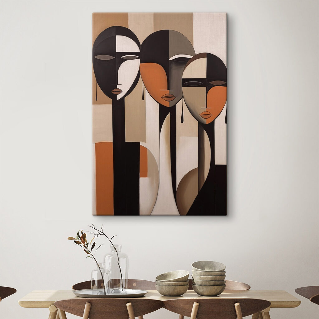 Visages aux tons terre — intérieur 2