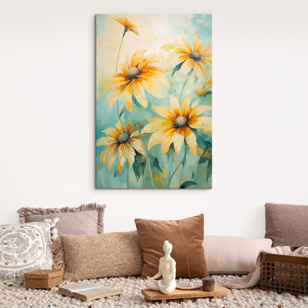 Fleurs jaunes à l’aquarelle — intérieur 1