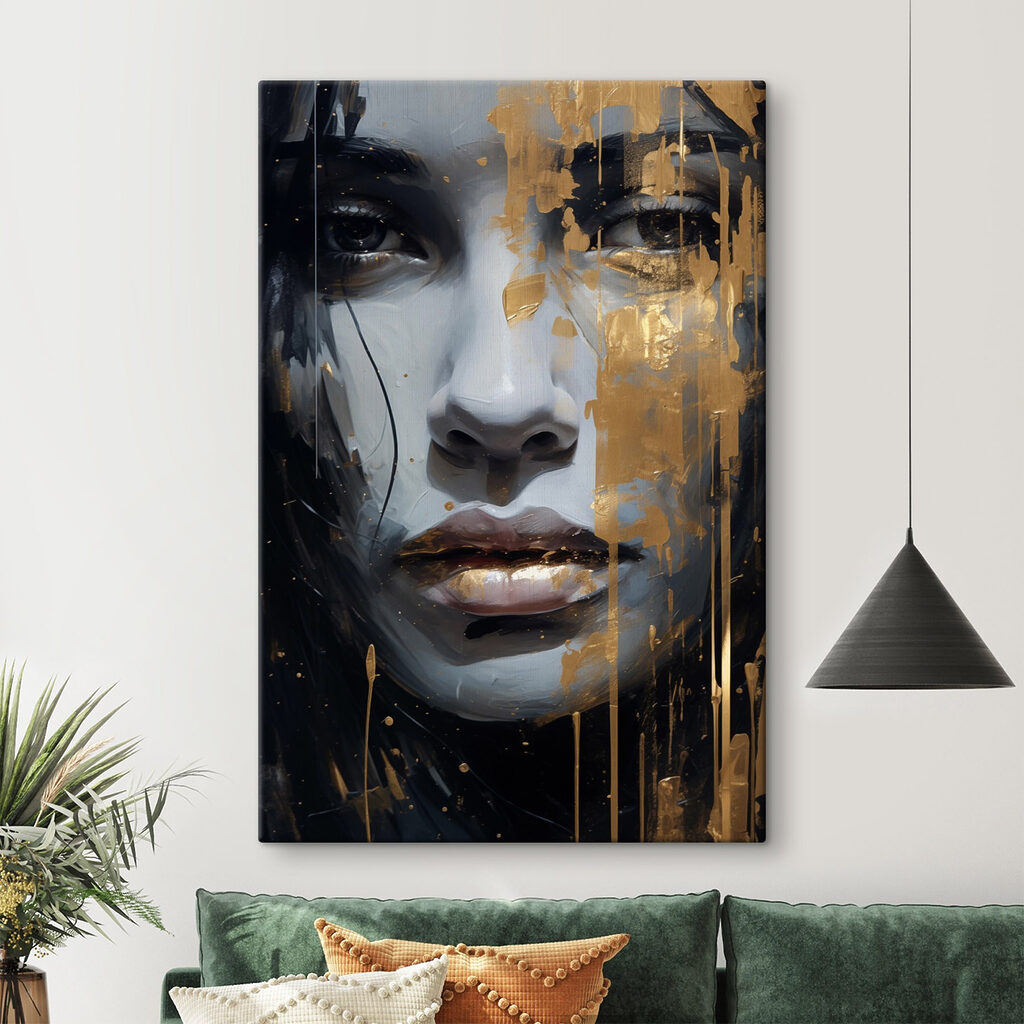 Regard sombre, éclats d’or — intérieur 2