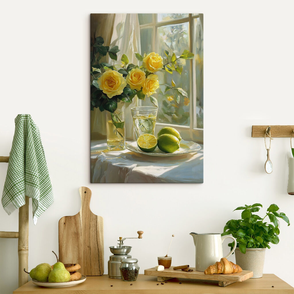 Roses jaunes et limes — intérieur 2