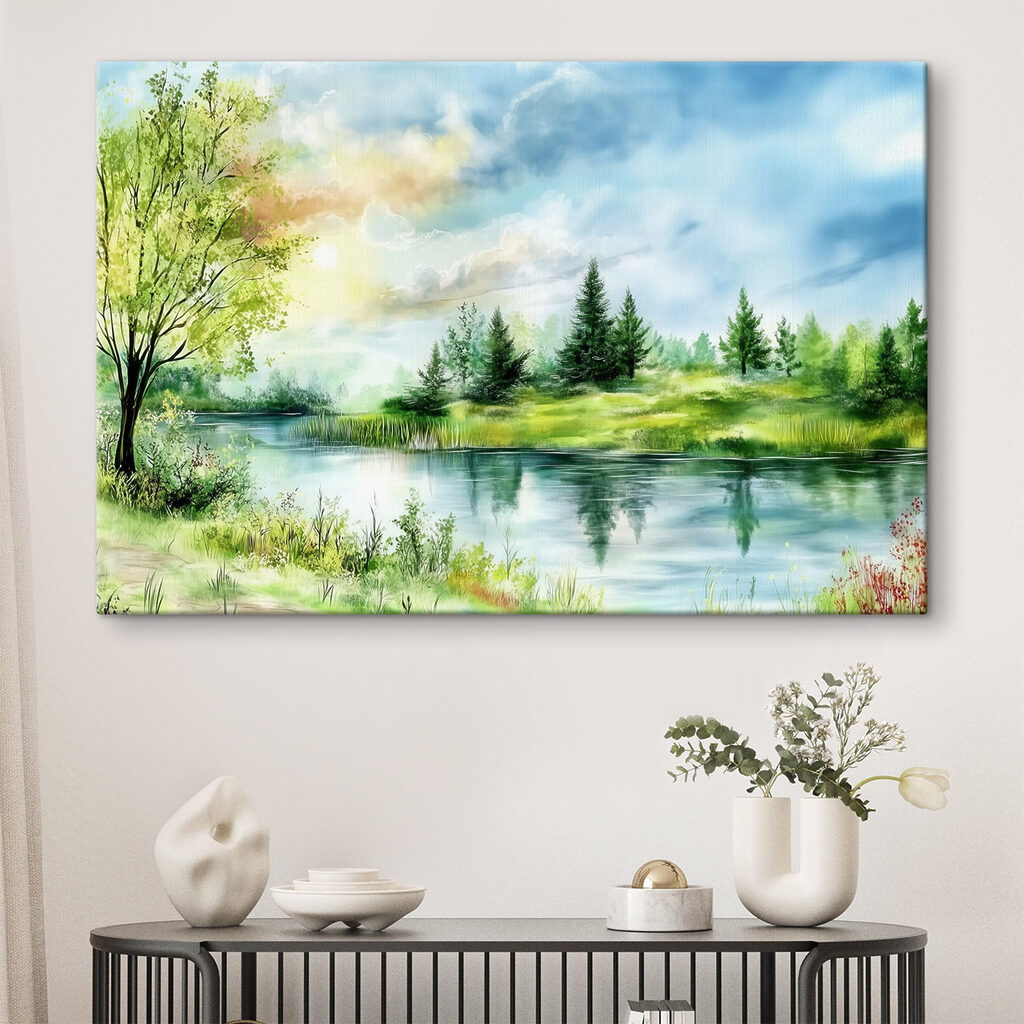 Rive verte, nuages d’été — intérieur 2